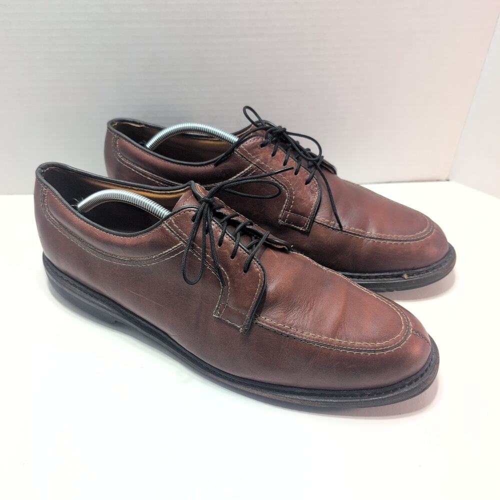 Allen Edmonds Wilbert Brown Leather Comfort Shoes Derby Split Toe Men's 13D